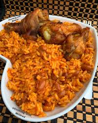 Jollof Rice, Beans & Chicken